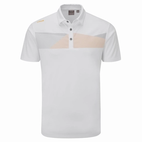 Light Casual Ping Holten Polo Shirt - White/Radiant Yellow