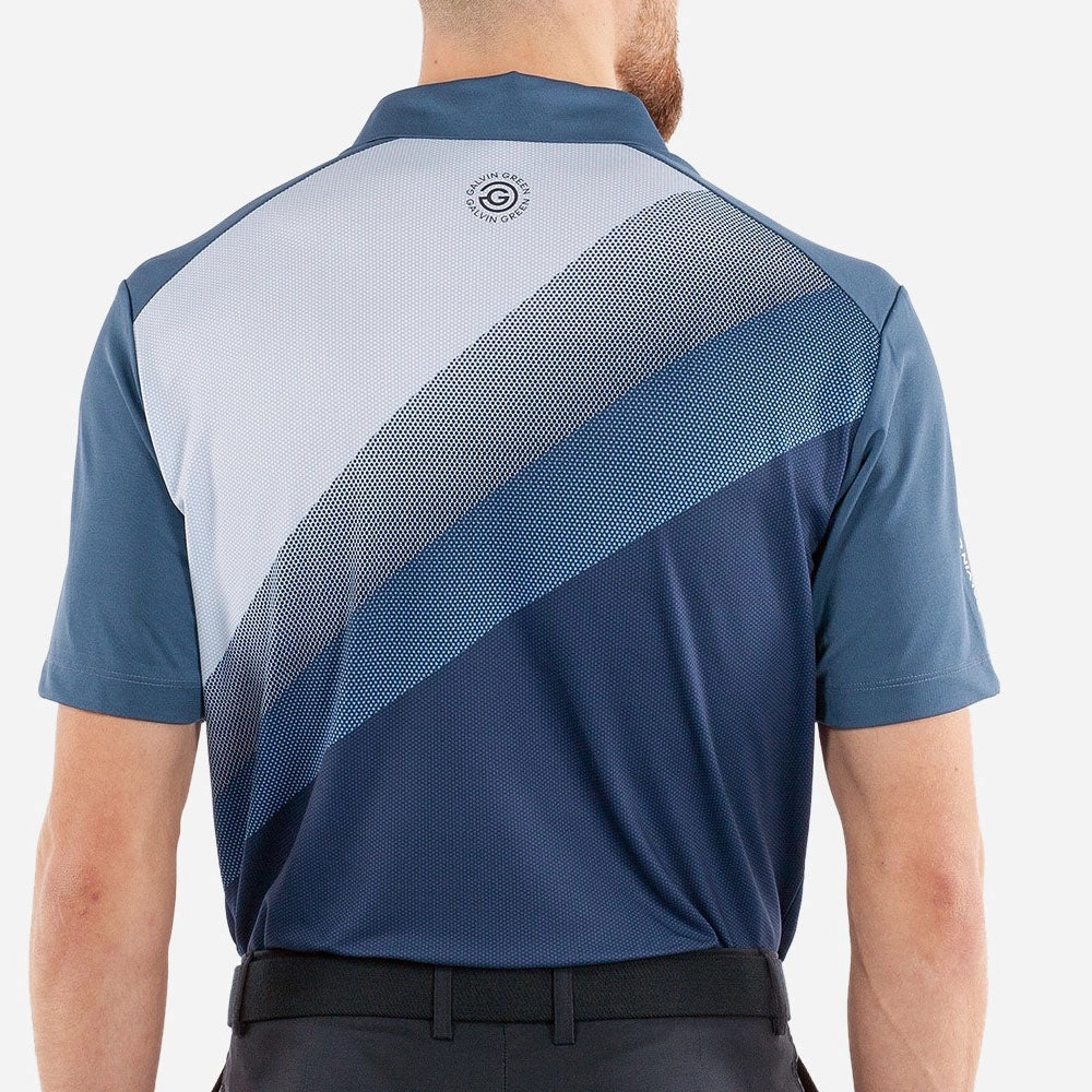 Galvin Green Macoy Polo Shirt - Navy/Alaskan Blue Everyday Style Subtle Details