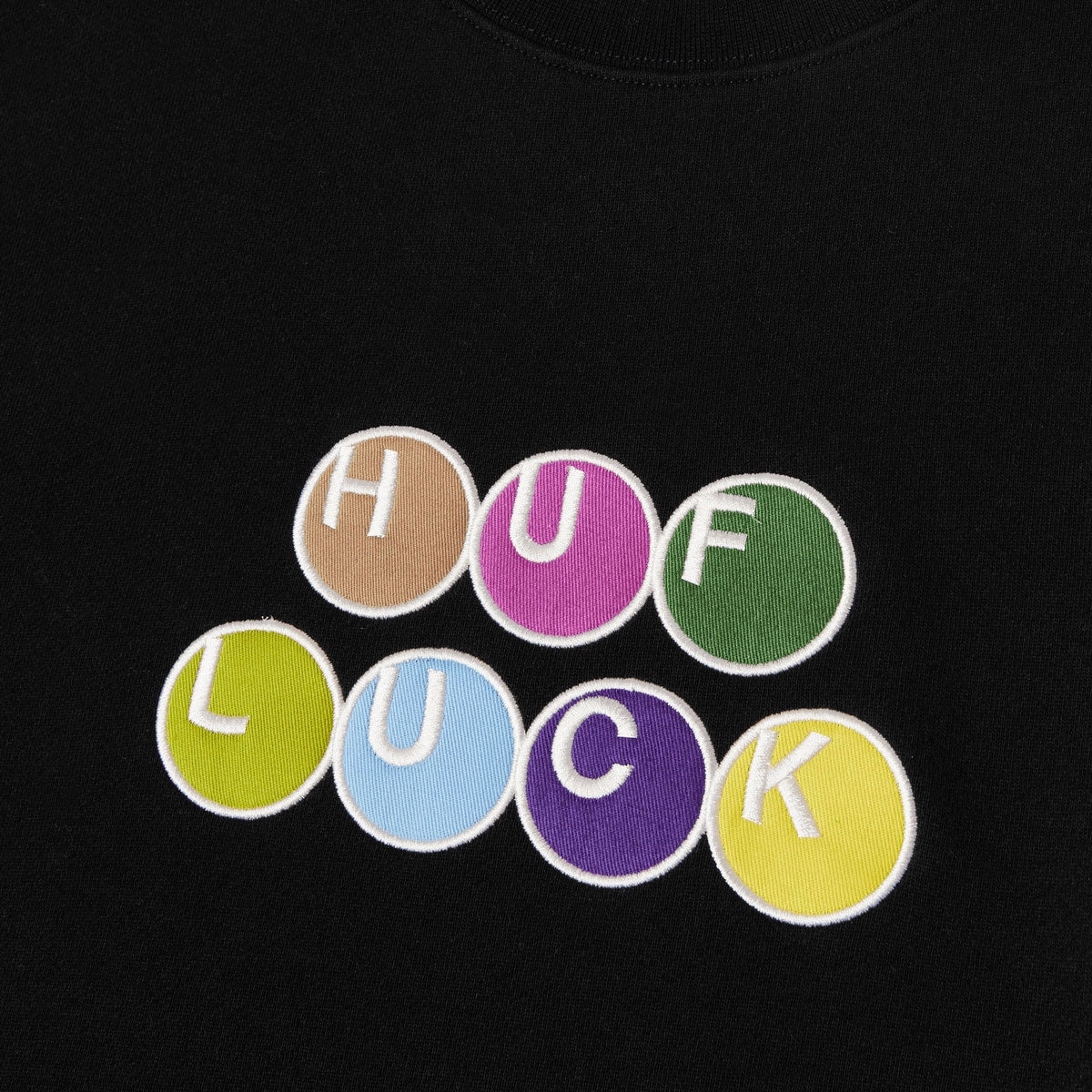 HUF Lucky Crewneck Sweatshirt - Black Neutral palette Kudu like