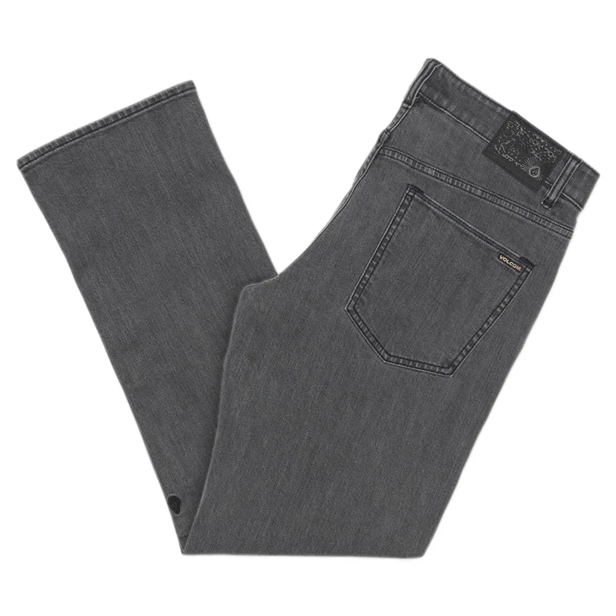 Quick Wash Volcom Kinkade Denim Jeans - Neutral Grey