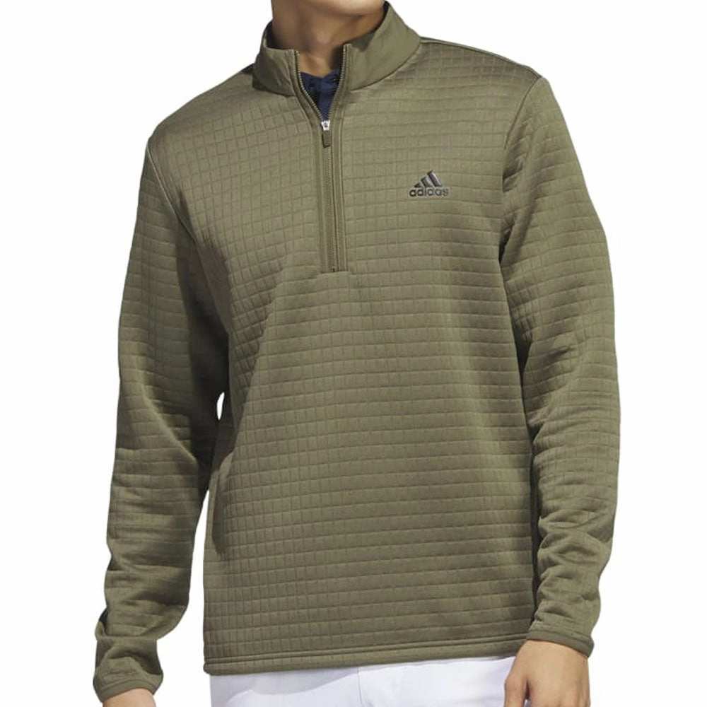 Comfortable Hoodie Everyday Hoodie adidas DWR 1/4 Zip Pullover - Olive Strata