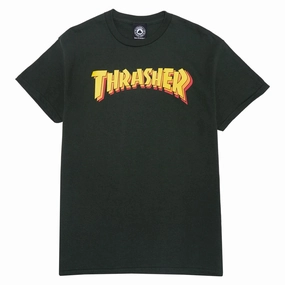 Thrasher Stacked T-Shirt - Forest Green Light Fashion Comfortable Fit Wear