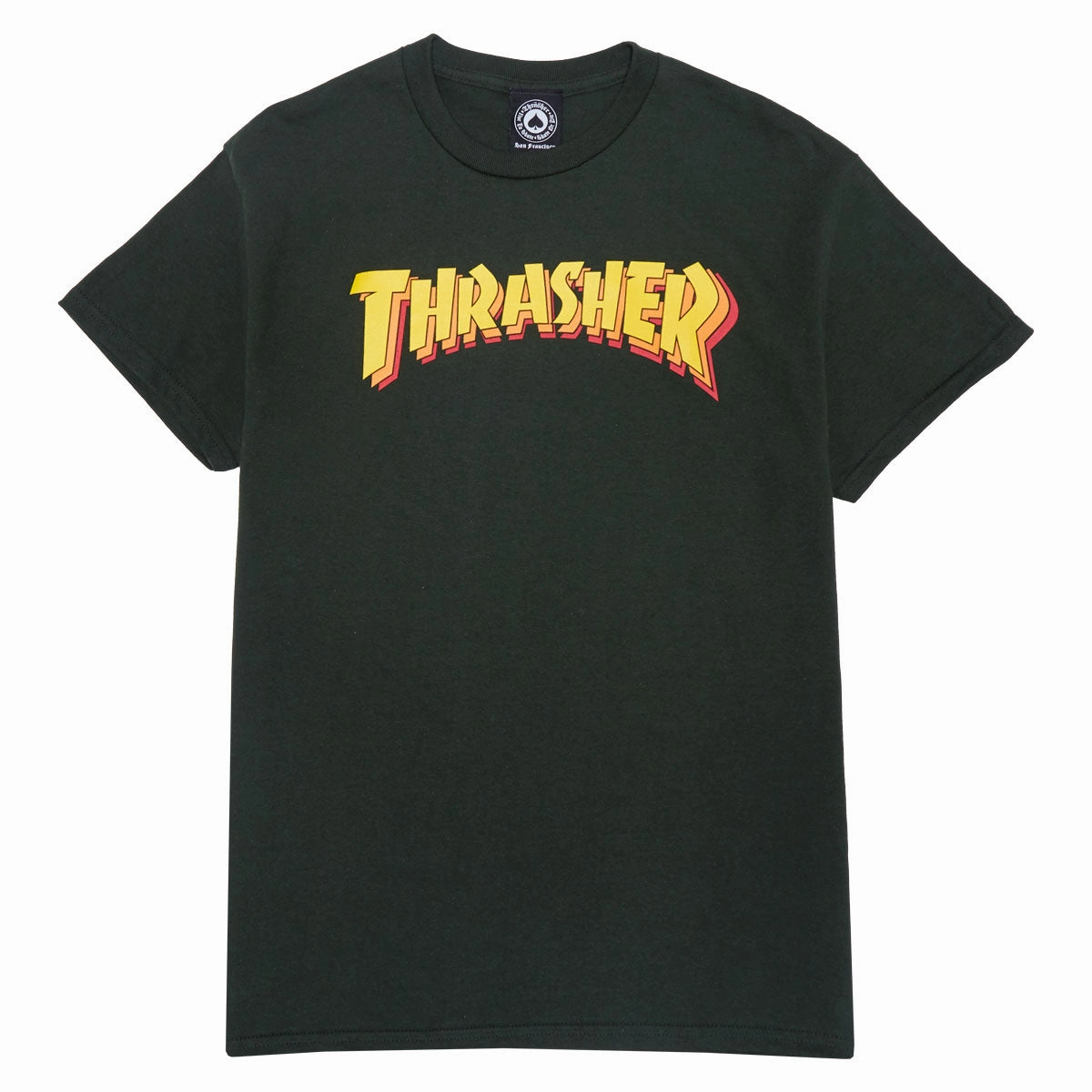 Thrasher Stacked T-Shirt - Forest Green Light Fashion Comfortable Fit Wear