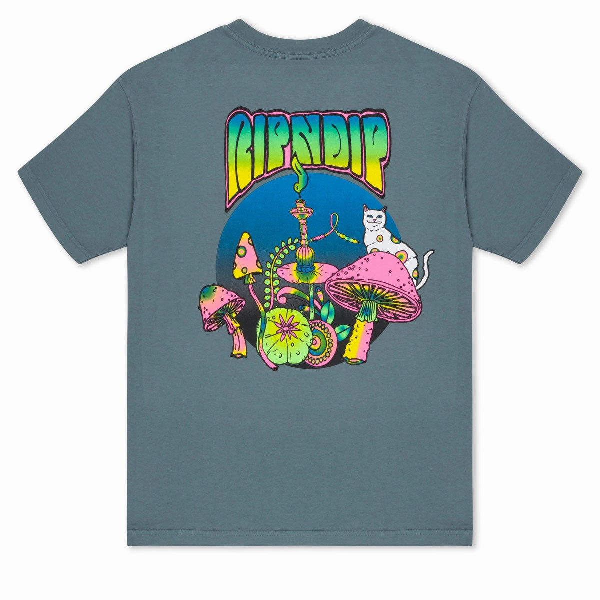 RIPNDIP Psychedelic T-Shirt - Light Charcoal Basic Top