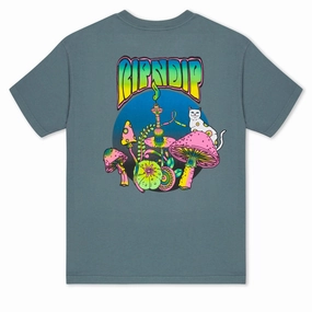 RIPNDIP Psychedelic T-Shirt - Light Charcoal Basic Top