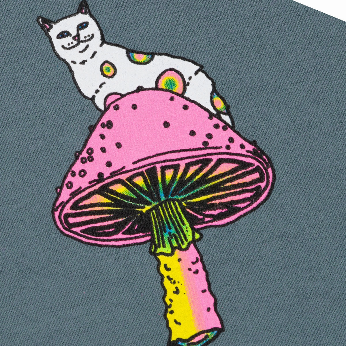 Soft Design Quick-Dry Fabric RIPNDIP Psychedelic T-Shirt - Light Charcoal