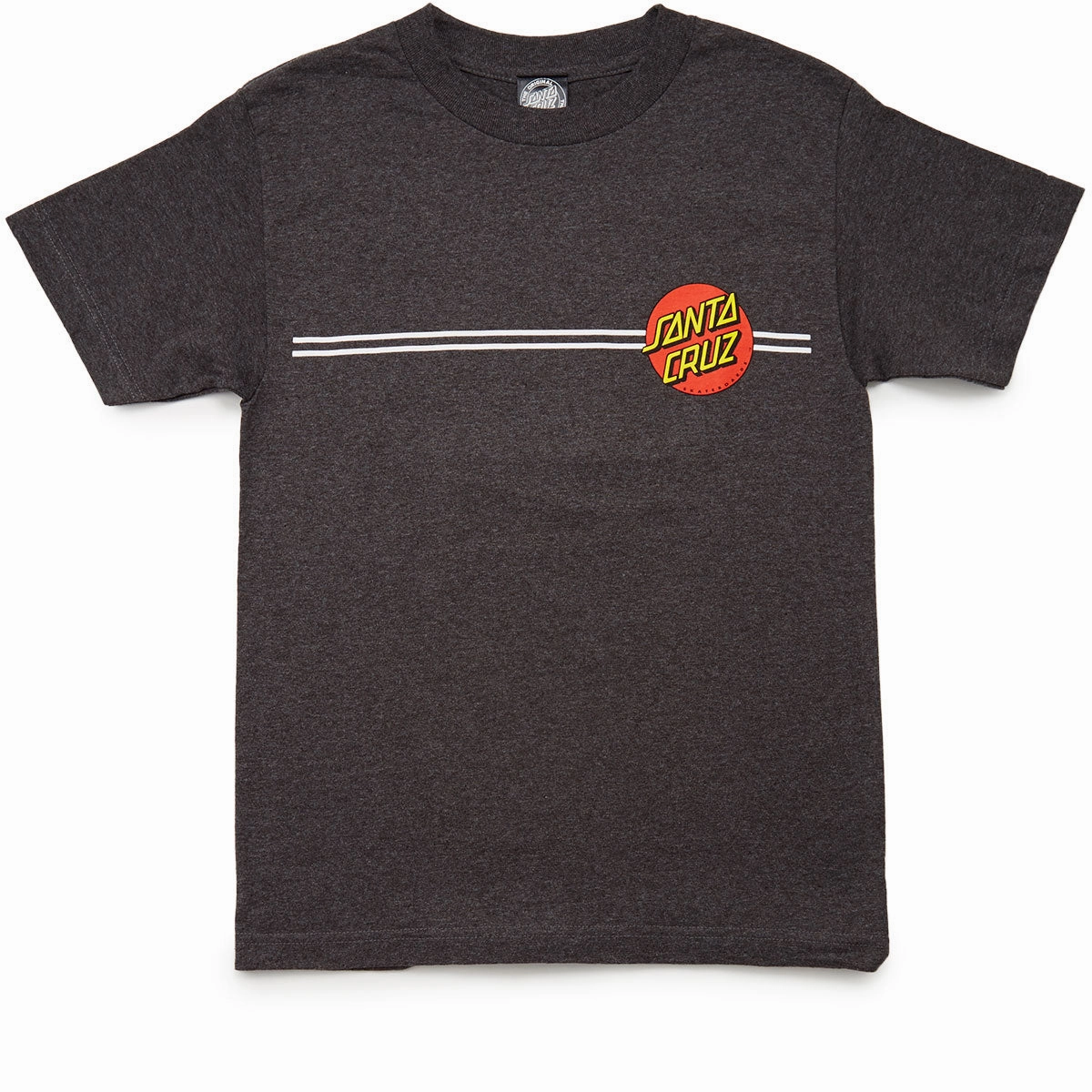 Santa Cruz Classic Dot T-Shirt - Charcoal Heather No Slip Shoulder Design