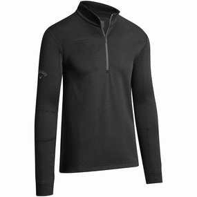 product snowboarding suitability school wear Callaway Pieced Waffle 1/4 Zip Fleece - Caviar