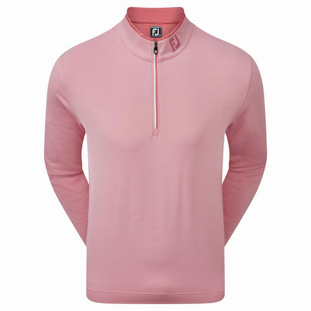 Practical City Style FootJoy Lightweight Microstripe Chill-Out Sweater - Cape Red/White