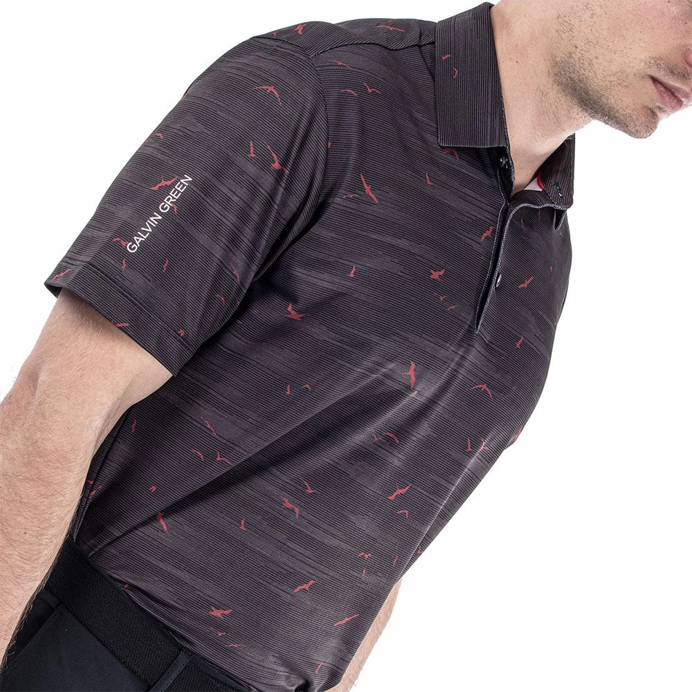 Bohemian freedom Relaxed Design Galvin Green Marin Ventil8  Polo Shirt - Black/Red