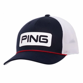 Ping American Trucker Cap - Navy/White/Red Heritage Style Graduation Day Look