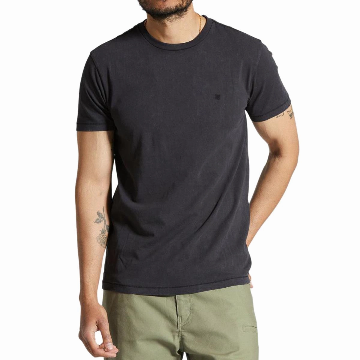 Casual Wearable Brixton Vintage Reserve T-Shirt - Black Sol Wash