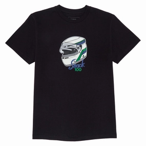 Oversized Silhouette Snack 100 T-Shirt - Black