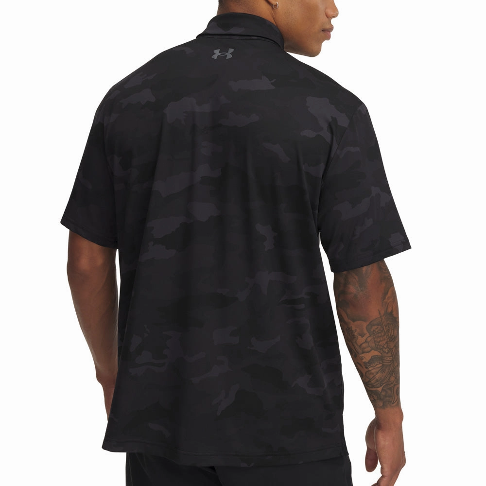 Formal Occasion Under Armour Playoff 3.0 Printed Polo Shirt - Black/Castlerock