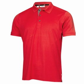 Easy Fit Breathable Material Calvin Klein Club Polo Shirt - Red