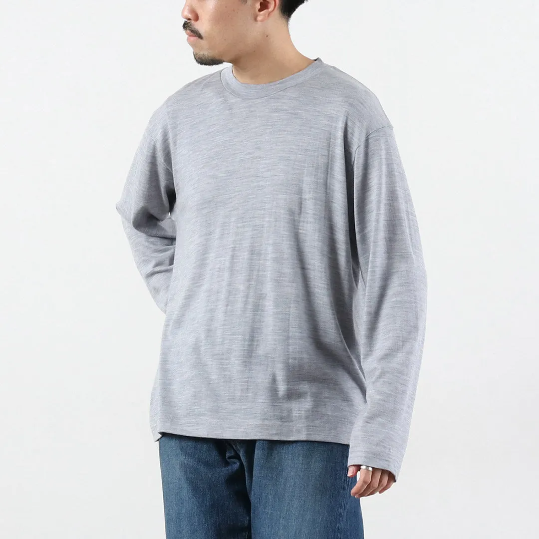 LowImpact Manufacturing FILMELANGE / Woods New Zealand merino wool jersey long sleeve T-shirt