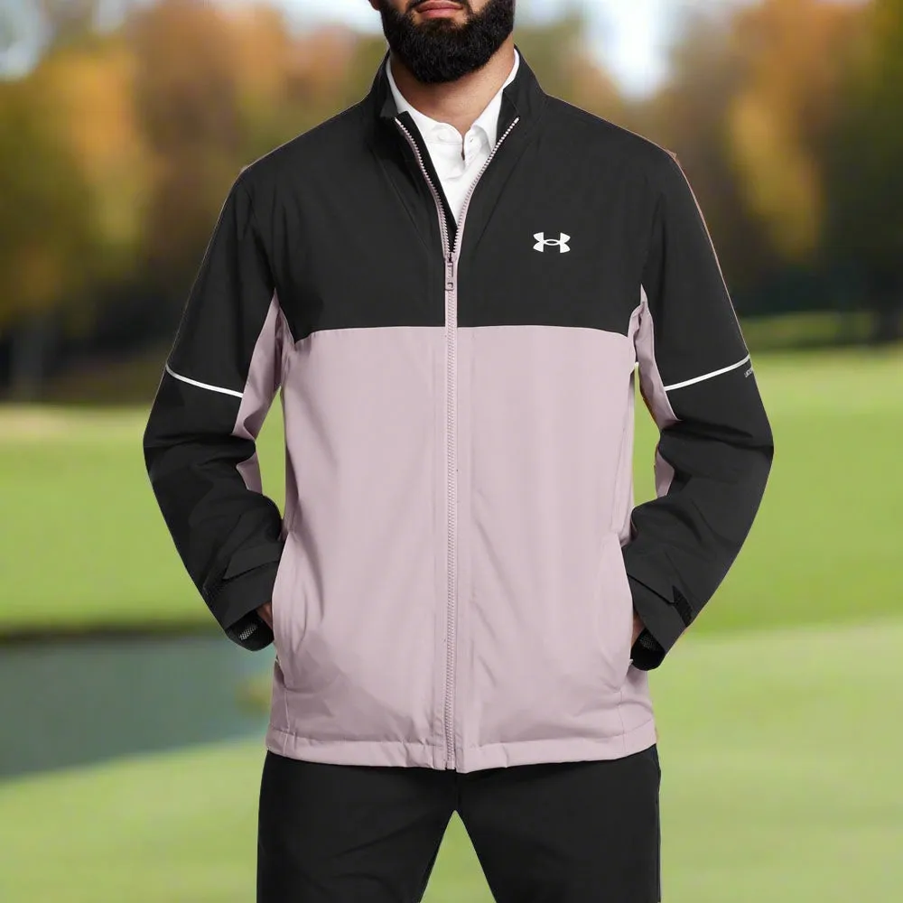 Under Armour Drive Rain Waterproof Jacket - Black/Tetra Grey Puffer Design windproof