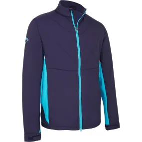 Velcro Fasten Callaway Mixed Media Insulated Jacket - Peacoat