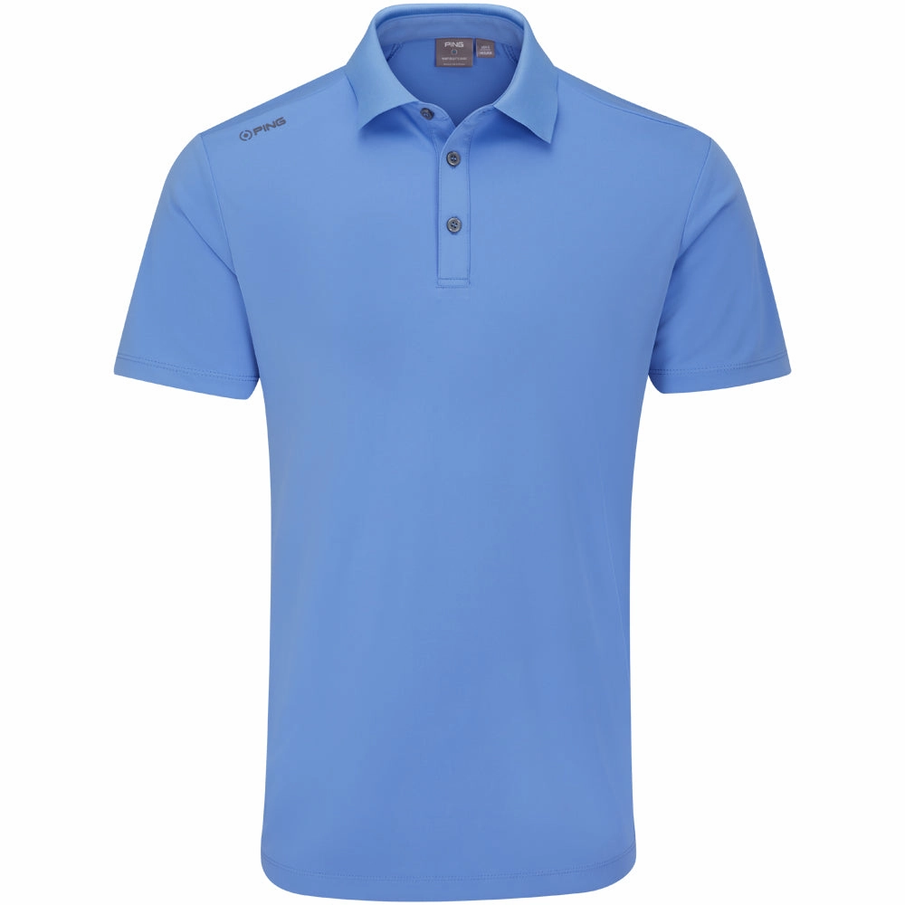 Relaxed Comfort Trendy Tops Ping Lindum Polo Shirt - Cornflower Blue