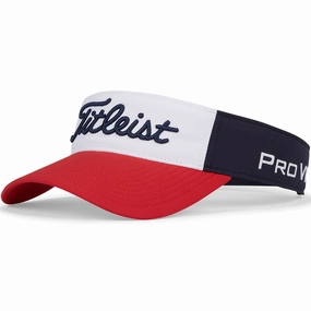 Comfortable Design Titleist Tour Performance Visor - Navy/White/Red