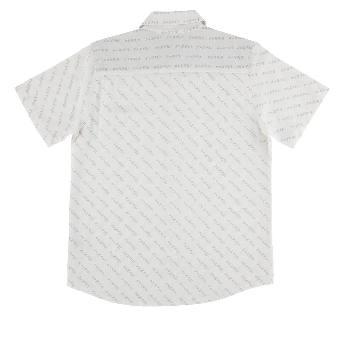 All Purpose Weave Design Independent Exclamation Party Shirt - White
