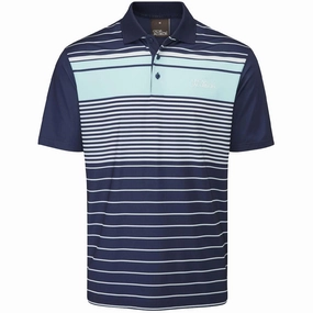 Easy and Relaxed Oscar Jacobson Croft Polo Shirt - Navy/Cool Blue
