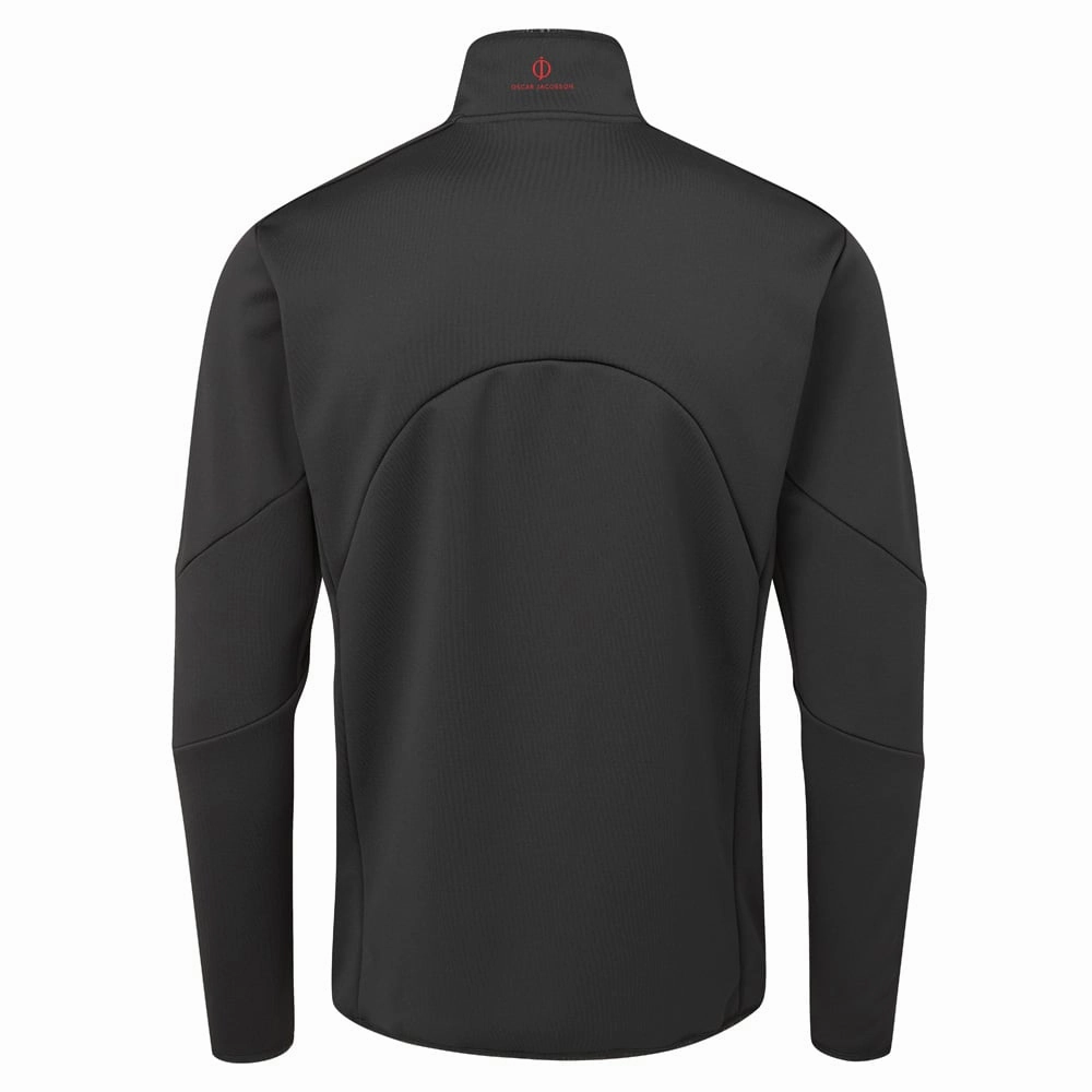 product yoga friendliness Oscar Jacobson Thorpe 1/2 Zip Fleece Pullover Top - Black