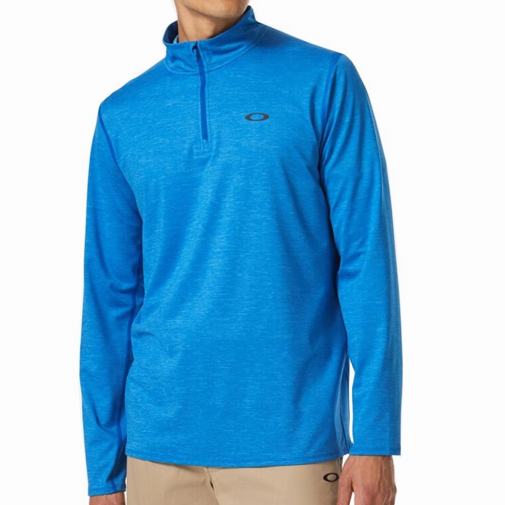 watch accents Oakley Gravity Range 1/4 Zip Pullover - Ozone Heather