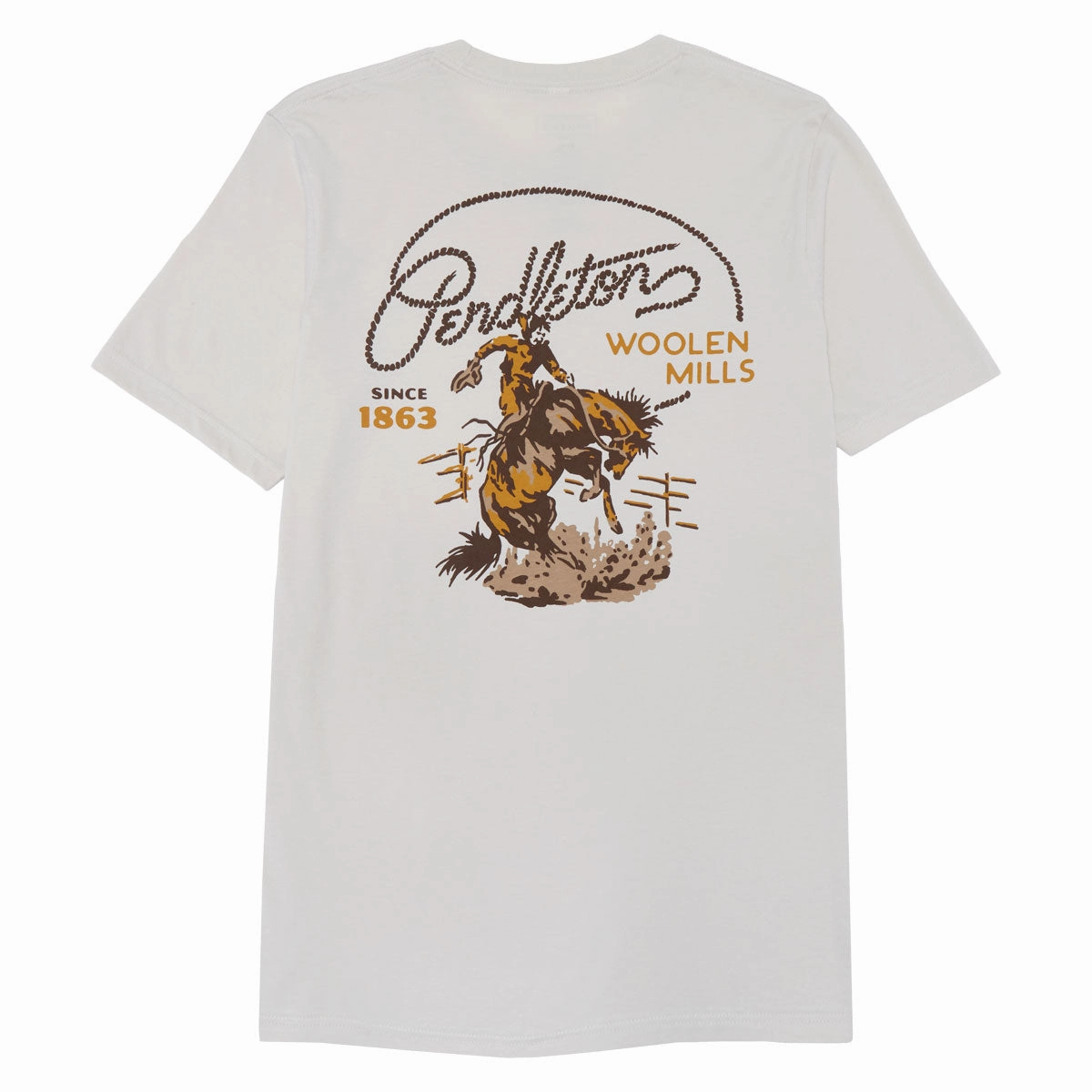 Pendleton Ranch Rodeo T-Shirt - Dust/Brown Comfortable Weave