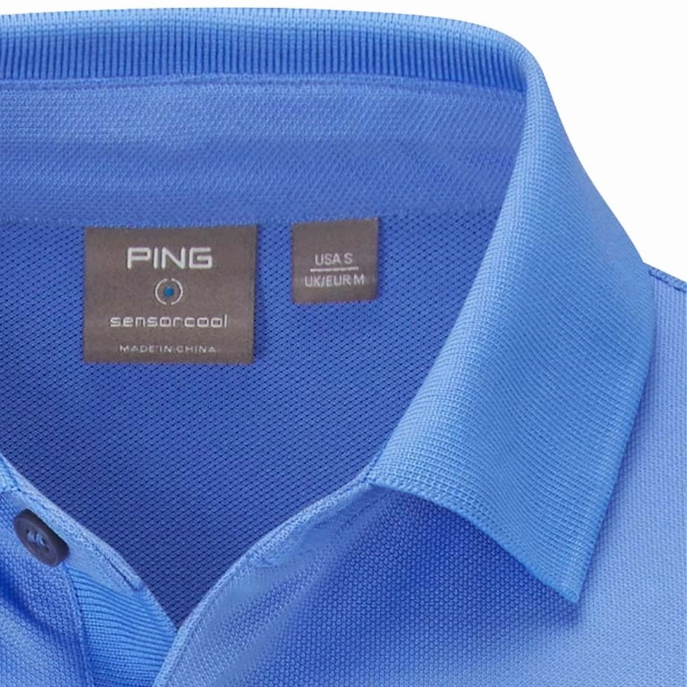 Ultra Soft Blended Textile Sublimation Printed Collar Ping Lincoln Polo Shirt - Marina