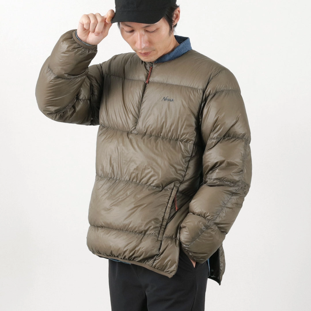 NANGA / Mountain Lodge Down Crew Neck Top Noise Reduced Fastener System