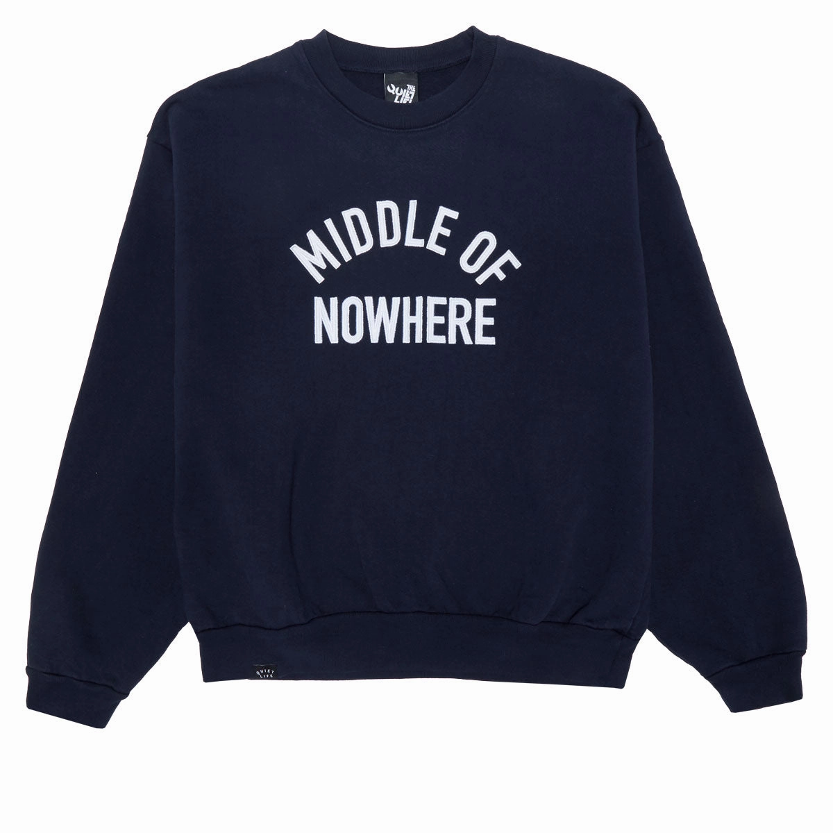 Anti Pill Technology Practical The Quiet Life Middle Of Nowhere Applique Sweatshirt - Navy