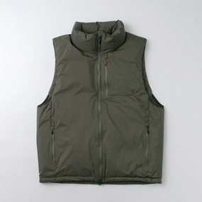 NANGA / Aurora Tex Stand-up Collar Down Vest Compact Travel Friendly Full Zip Closure