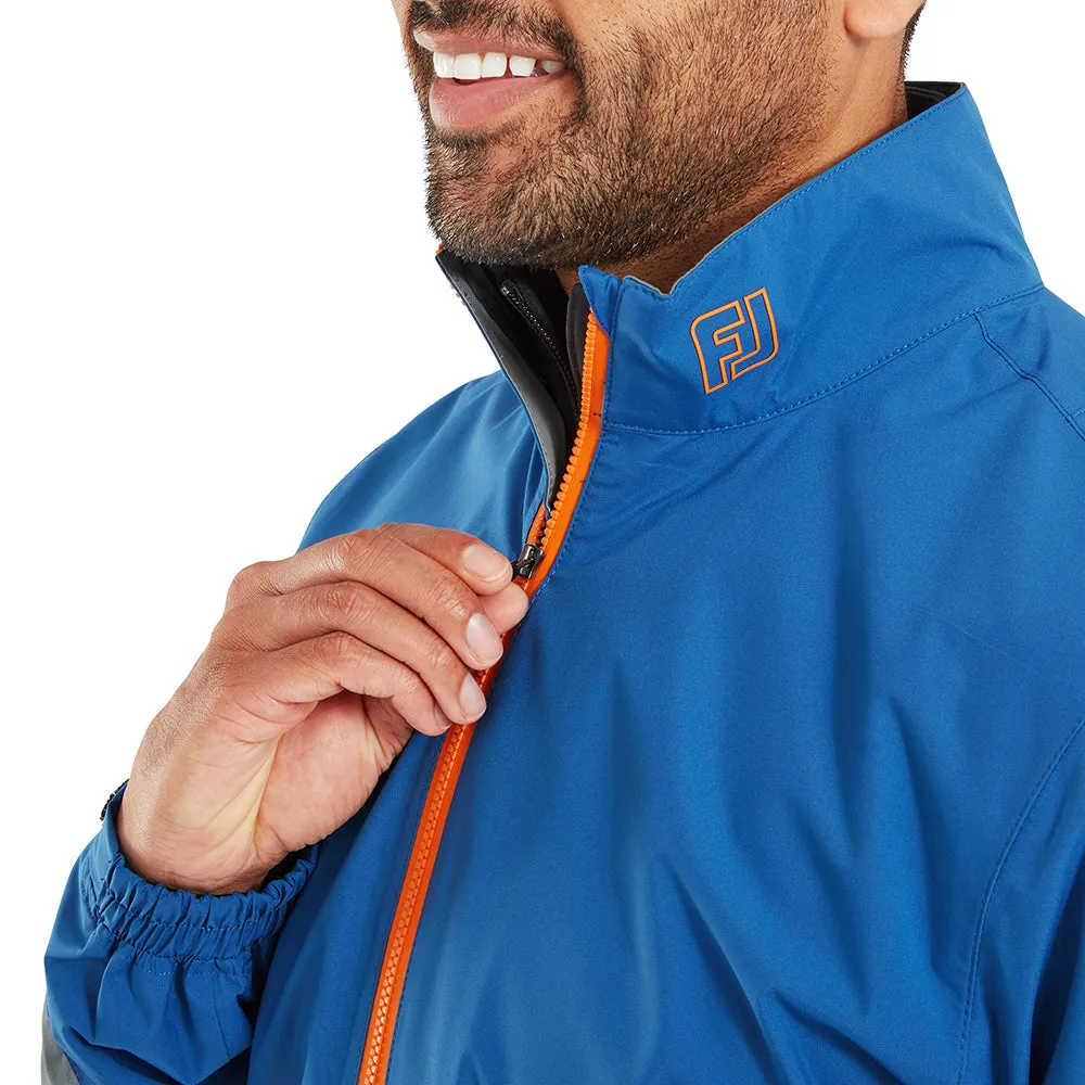 Ultra Light Packable Clean Edge Piece FootJoy HydroLite X Waterproof Jacket - Indigo/Basalt