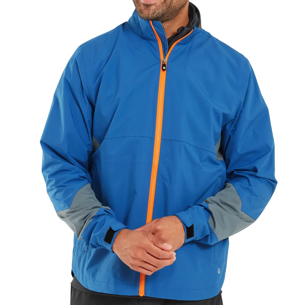 Street Explorer Fit Glow In Dark Trims FootJoy HydroLite X Waterproof Jacket - Indigo/Basalt