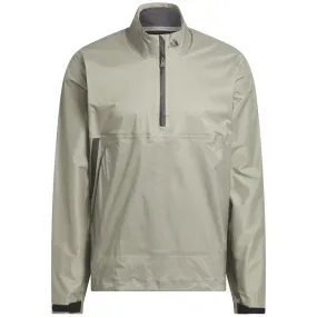 adidas Ultimate365 Tour CLIMAPROOF  Half-Zip Waterproof Jacket - Silver Pebble Softshell Fabric Modern Travel Look