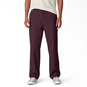 Dickies Regular Twill Skate Pants - Maroon 2025 Movement Ready Fit Stretchable Comfort