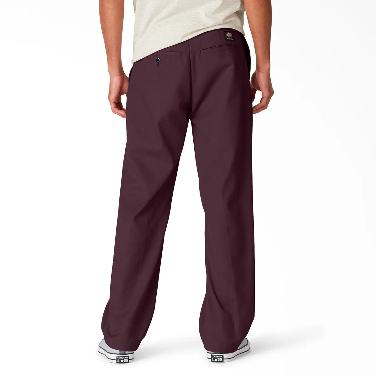 Dickies Regular Twill Skate Pants - Maroon 2025 Roll-up style Perfect Shape