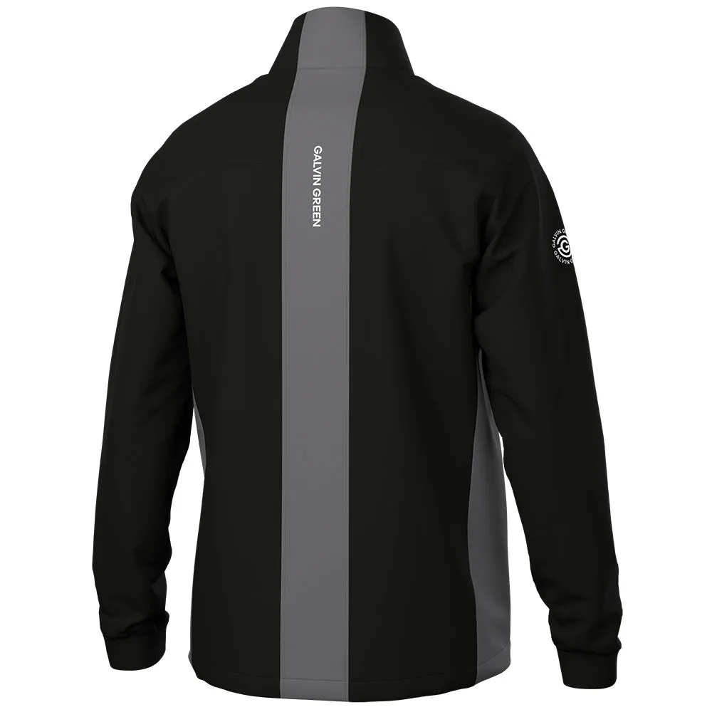 Non Irritating Seams High Collar Design Galvin Green Lloyd Windproof Jacket - Black/Forged Iron