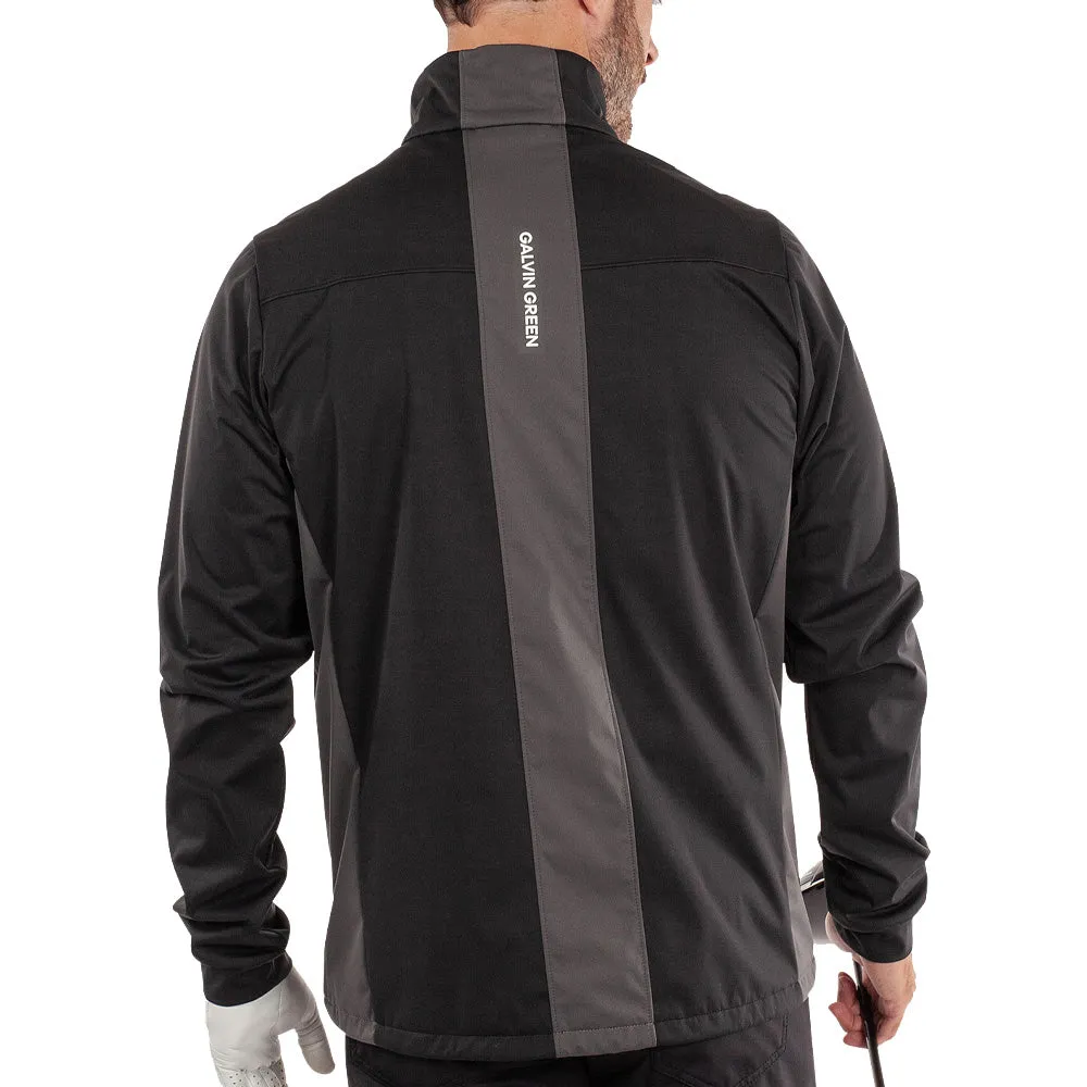 Galvin Green Lloyd Windproof Jacket - Black/Forged Iron Buttery Soft Handfeel