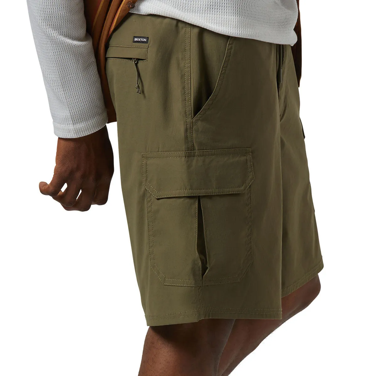 Anti Odor Technology Hand washable Brixton Shyft Stretch Cargo Shorts - Ivy Green