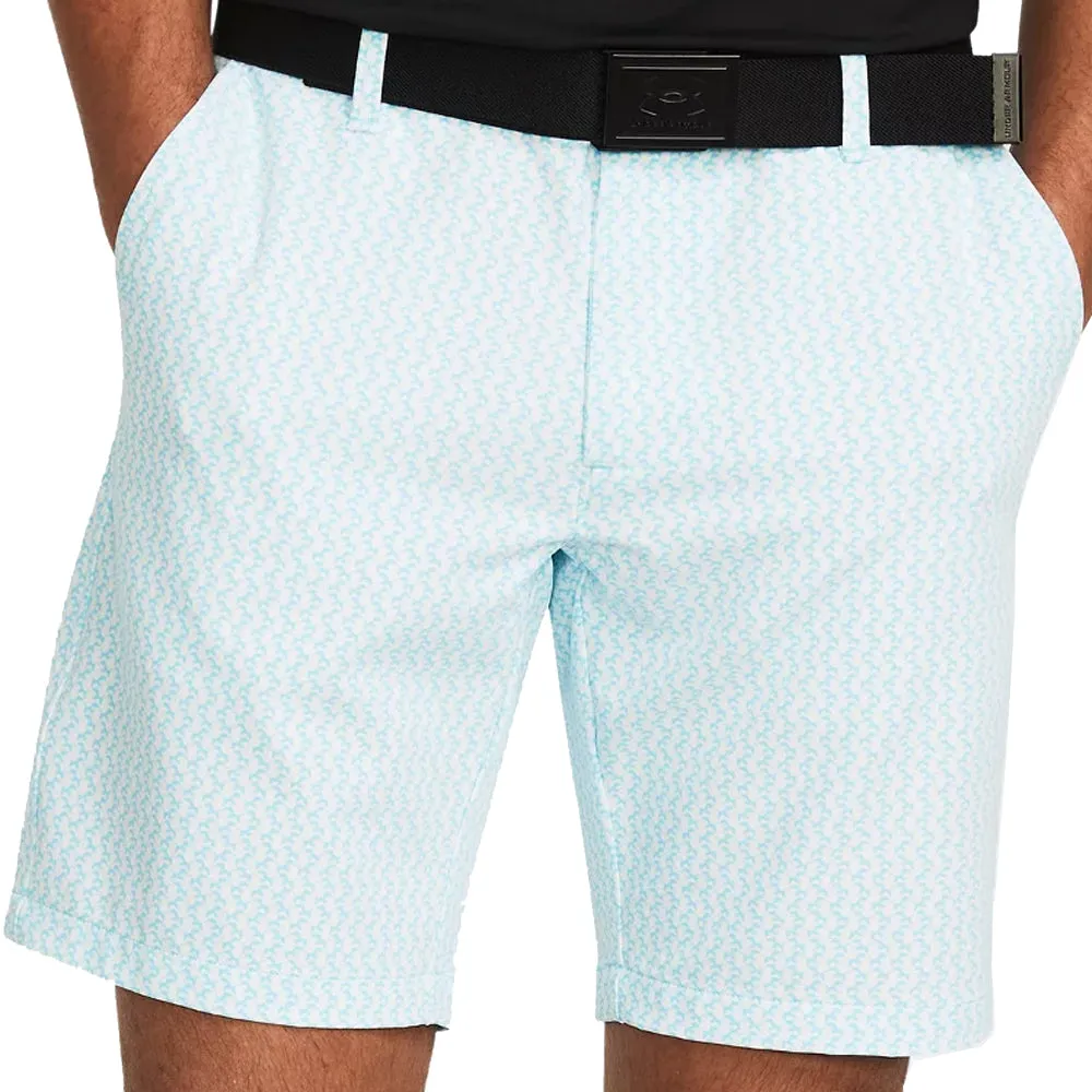 Under Armour Drive Printed Taper Shorts - White/Sky Blue/Halo Gray Eco Friendly Fabric