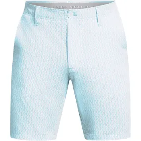 Classic Style NonSlipGrip Under Armour Drive Printed Taper Shorts - White/Sky Blue/Halo Gray
