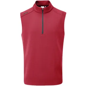 Ping Ramsey 1/2 Zip Gilet - Rich Red Marl volume Wide