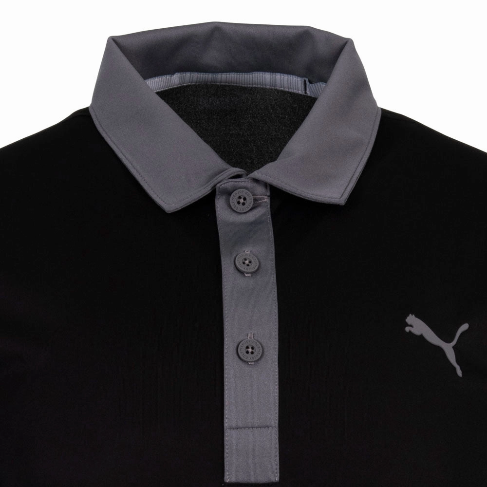 MultiPly Fabric Puma Gamer Polo Shirt - Black/Quiet Shade