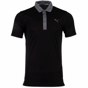 Timeless Piece Striped modernity Puma Gamer Polo Shirt - Black/Quiet Shade