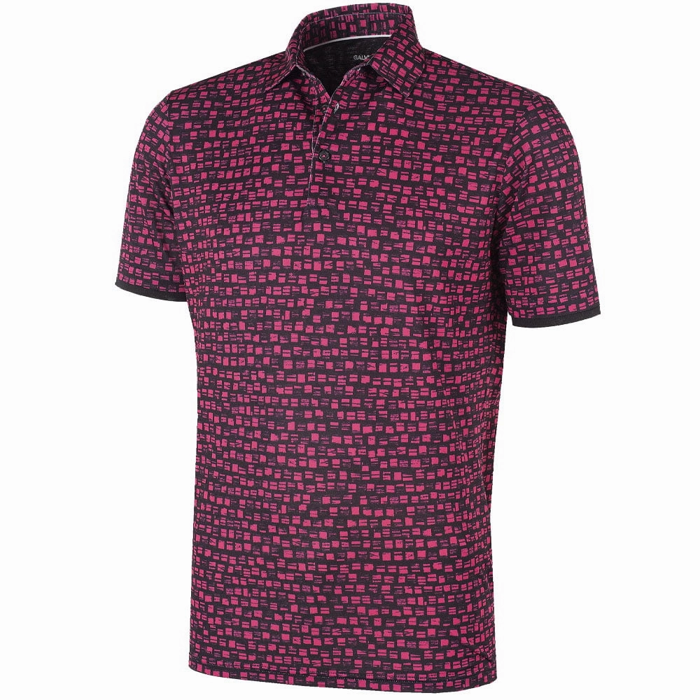 Galvin Green Mack Ventil8  Polo Shirt - Pink/Black harmonious Low Environmental Impact