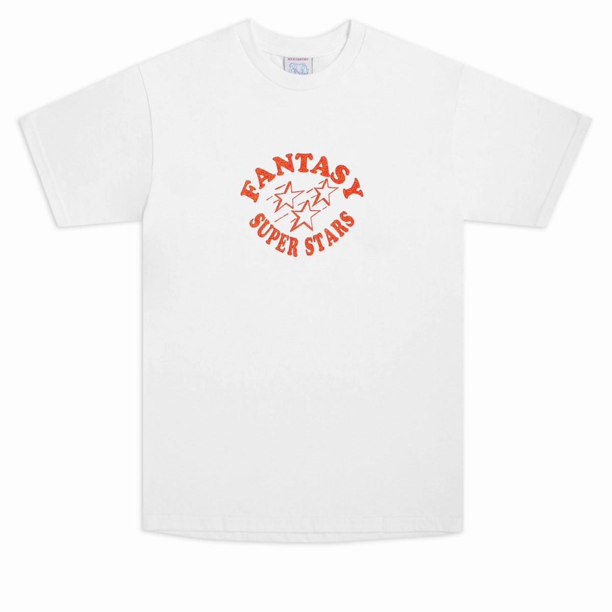 Oversized Cut Sci-Fi Fantasy Super Stars T-Shirt - White