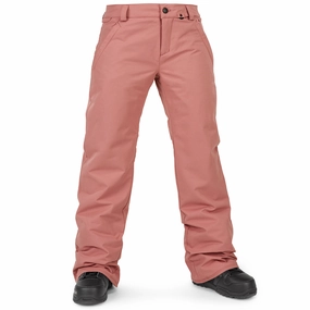 Volcom Womens Frochickie 2024 Snowboard Pants - Earth Pink Non Irritating Tags Multi-way wear