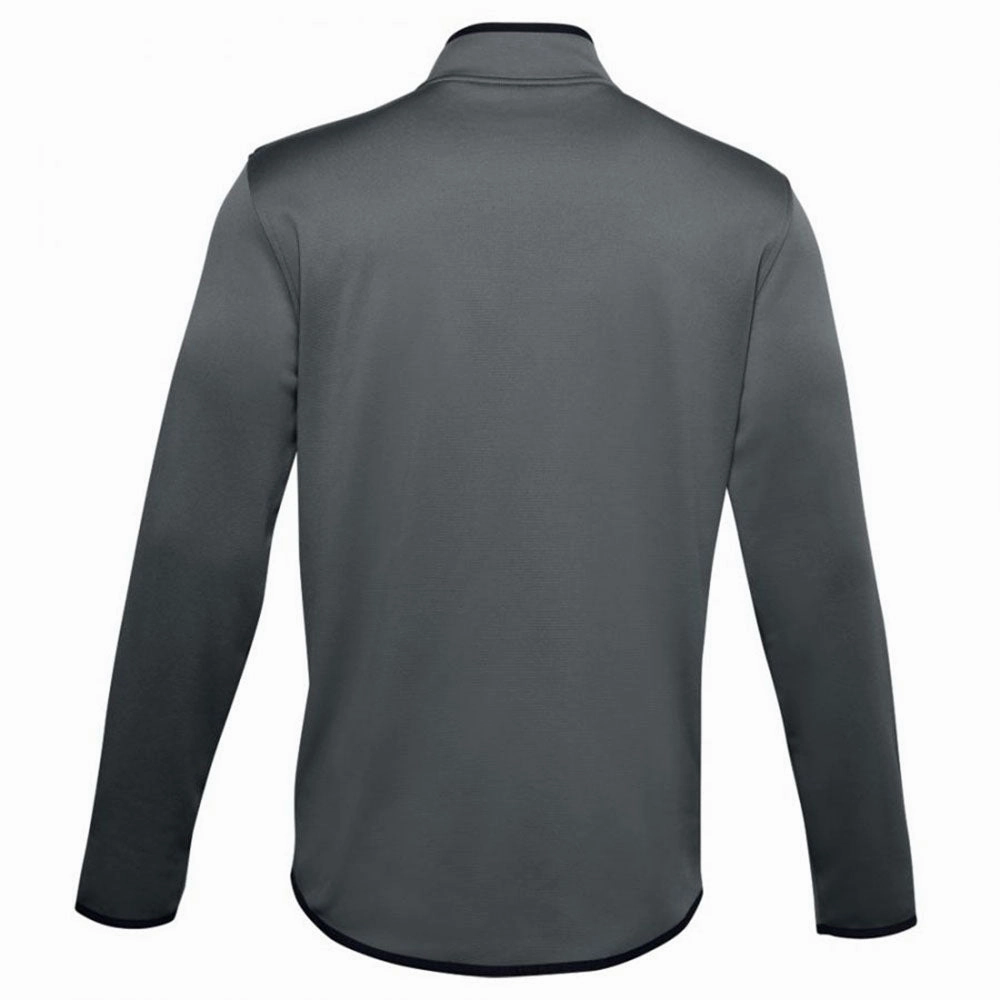 Under Armour Mens Armour Fleece 1/2 Zip - Pitch Grey/Black neon colors Tall Fit